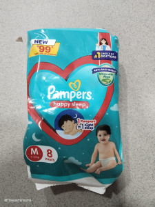 Pampers ( Happy Sleep)  SIZE-L,S,M
