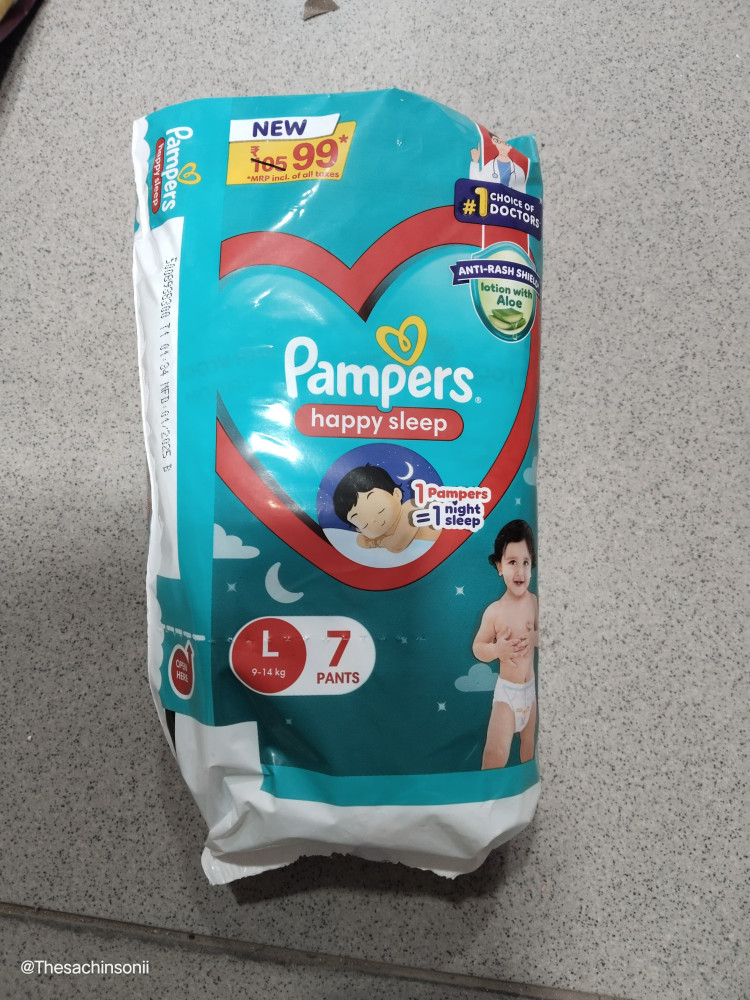 Pampers ( Happy Sleep)  SIZE-L,S,M